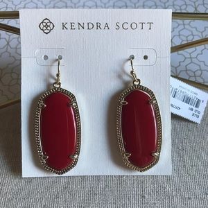 Kendra Scott Earrings in Dark Red